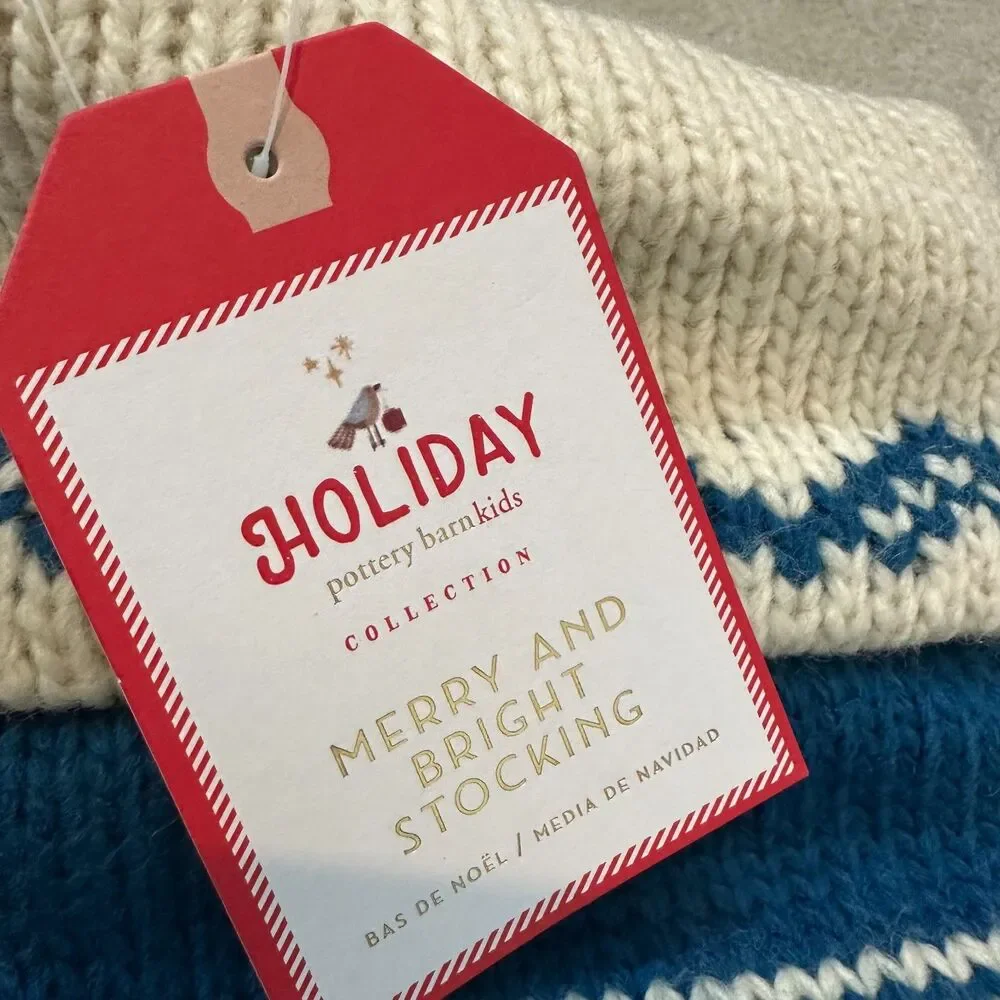 Pottery Barn Kids Merry & Bright Polar Bear Christmas Stocking